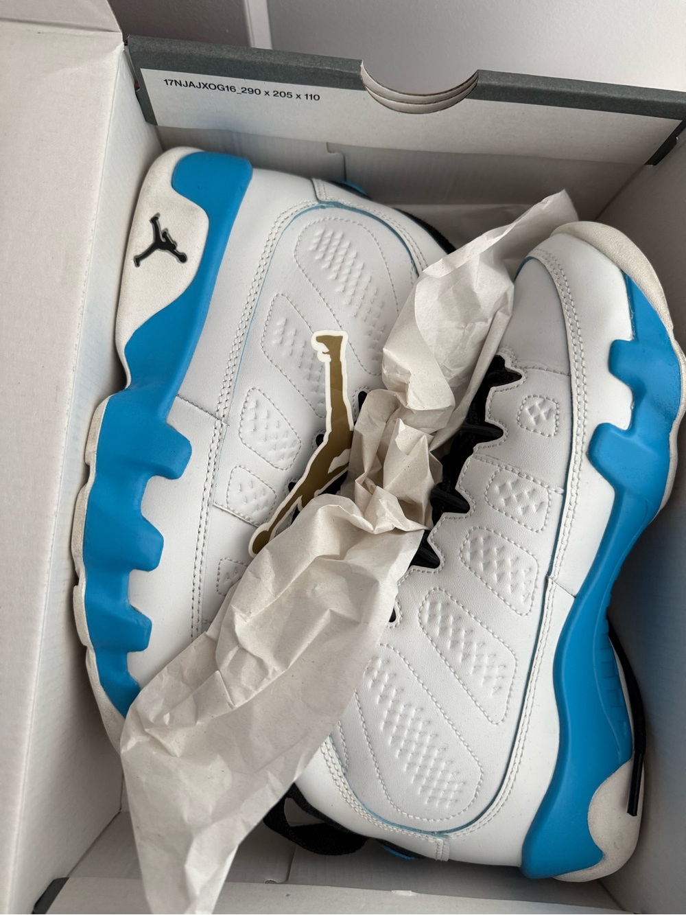 Powder Jordan 9s 4.5Y